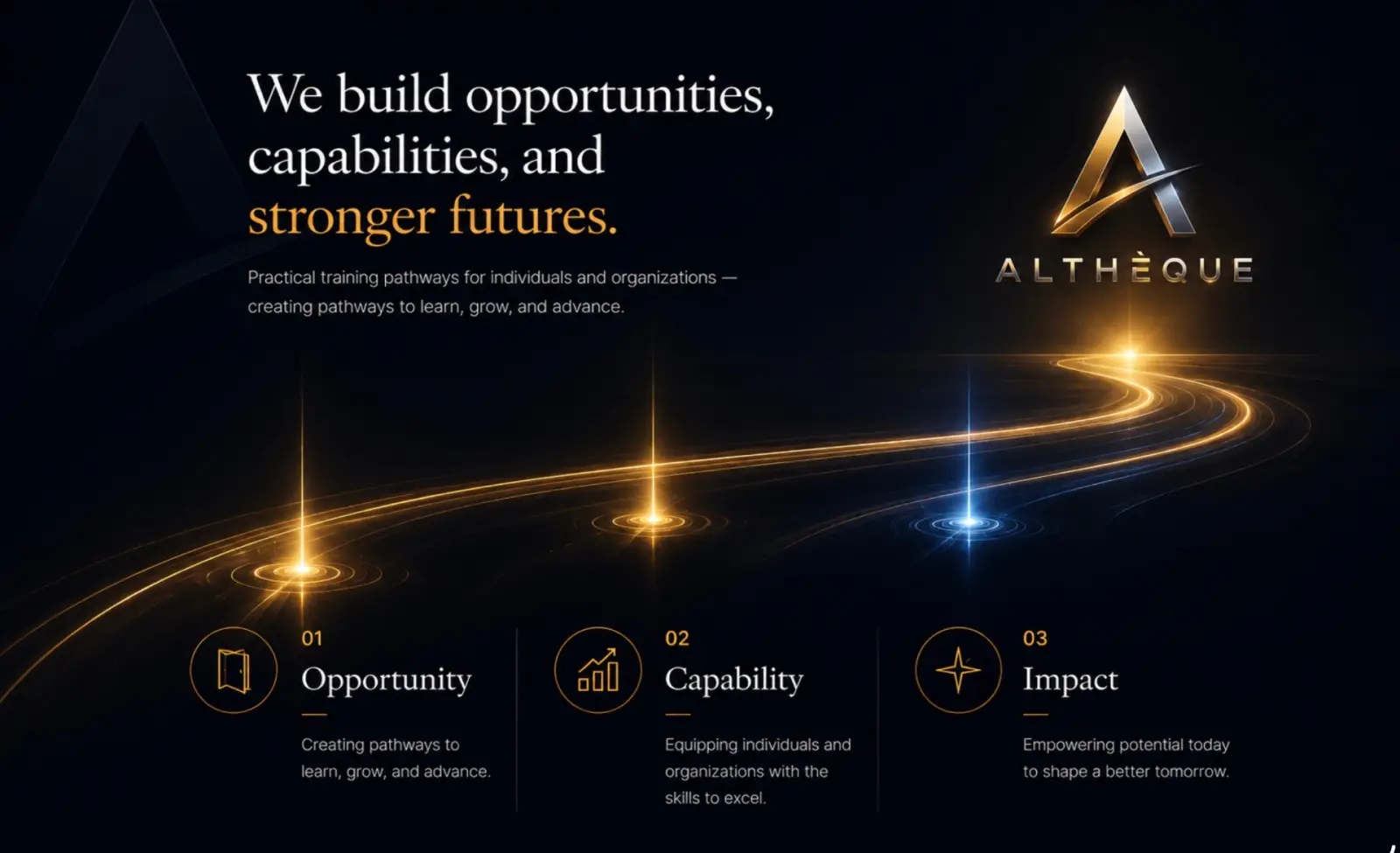 Althèque Academy hero composition