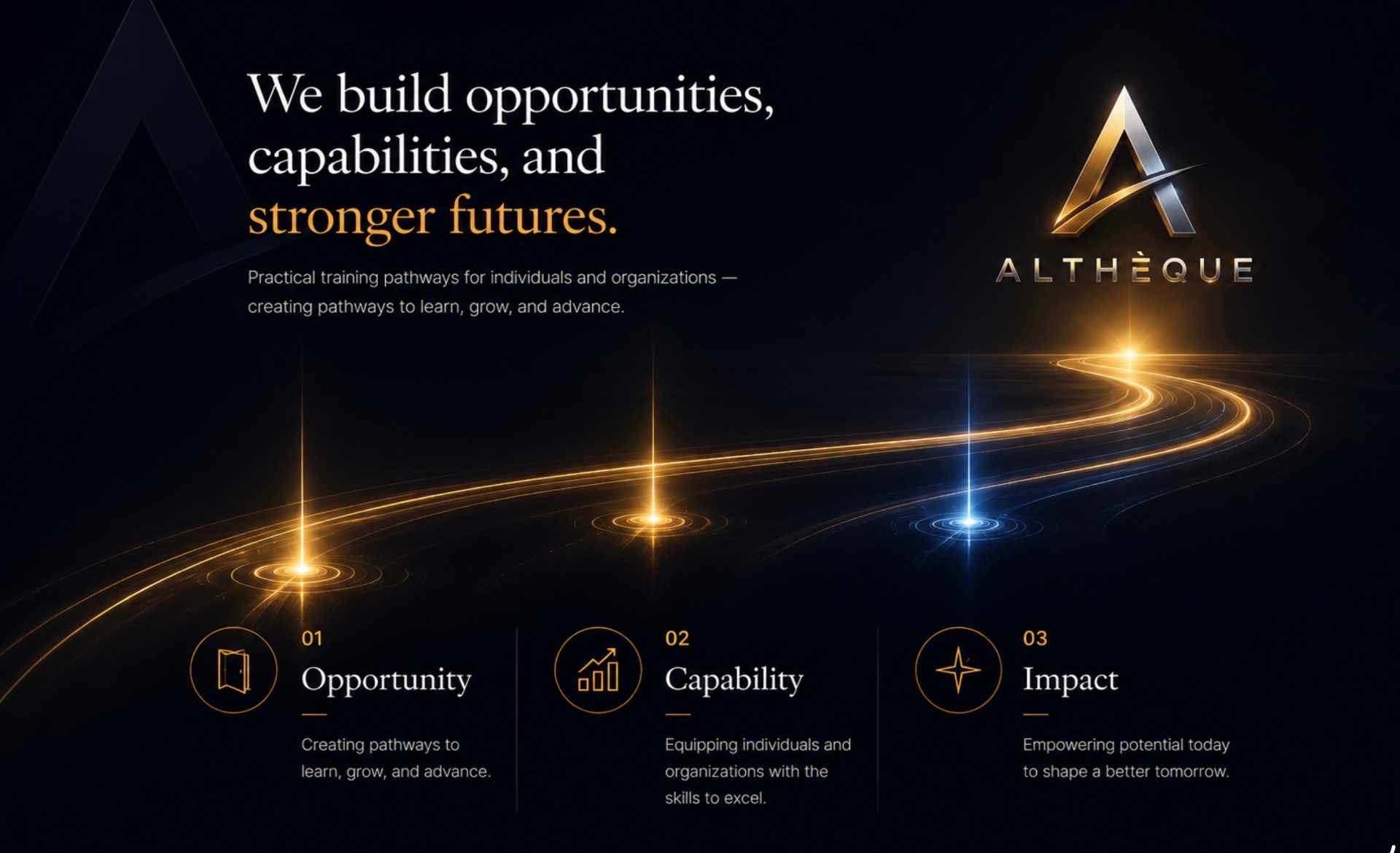 Althèque Academy hero composition